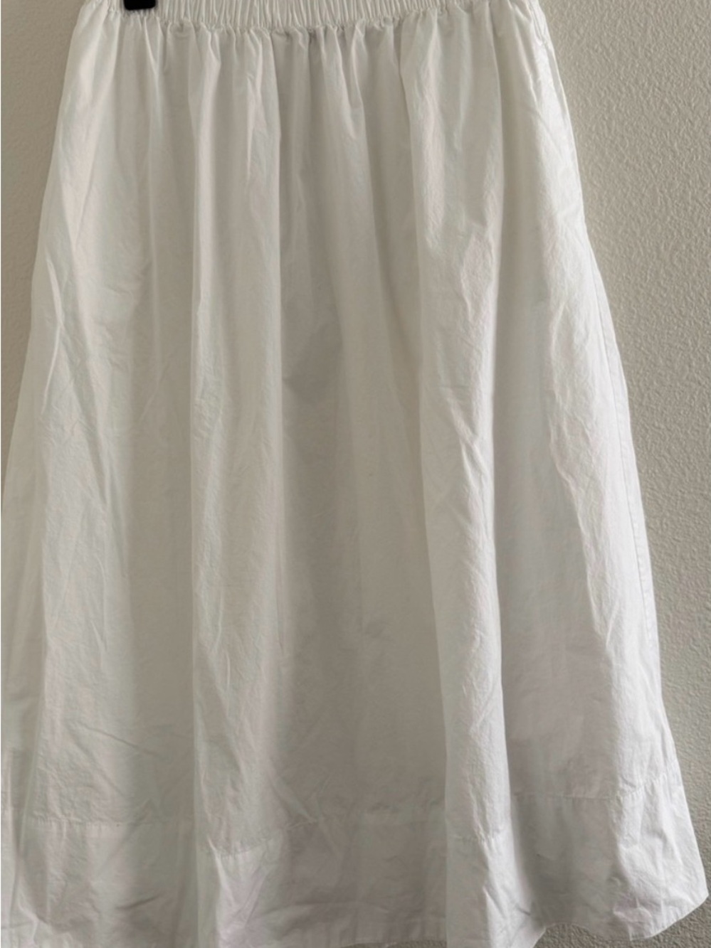 Quince White Full A-Line Midi Skirt with Pockets - Picture 3 of 5